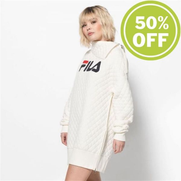 Fila Milan Week Women's Sweatshirts - White,NZ 879-25068